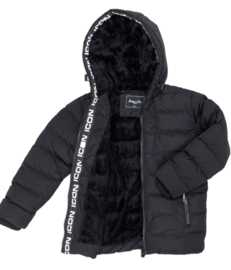Icon winterjas zwart.
