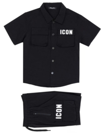 Icon polo-cargo set zwart.