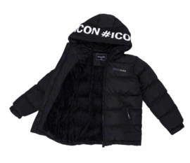 Icon winterjas, kleur zwart.