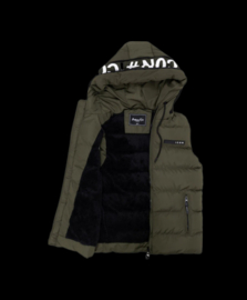 Icon bodywarmer kaki/green. Gevoerd in de binnenkant.