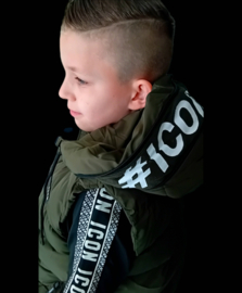 Icon bodywarmer kaki/green. Gevoerd in de binnenkant.
