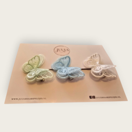 Hairclips Butterfly Pastel - Blue set