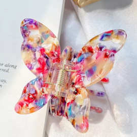 Hairclip butterfly multi collours BIG!