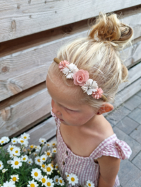 Diadem bridesmaid pink-ivory