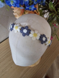 Spring Collection Diadeem Blue-Grey Flower