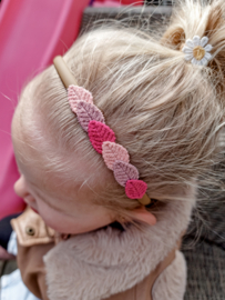 Diadeem leafs pink