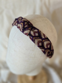 Knotted headband autumn purple