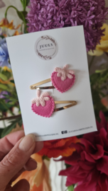 Spring collection hairclips strawberry pink