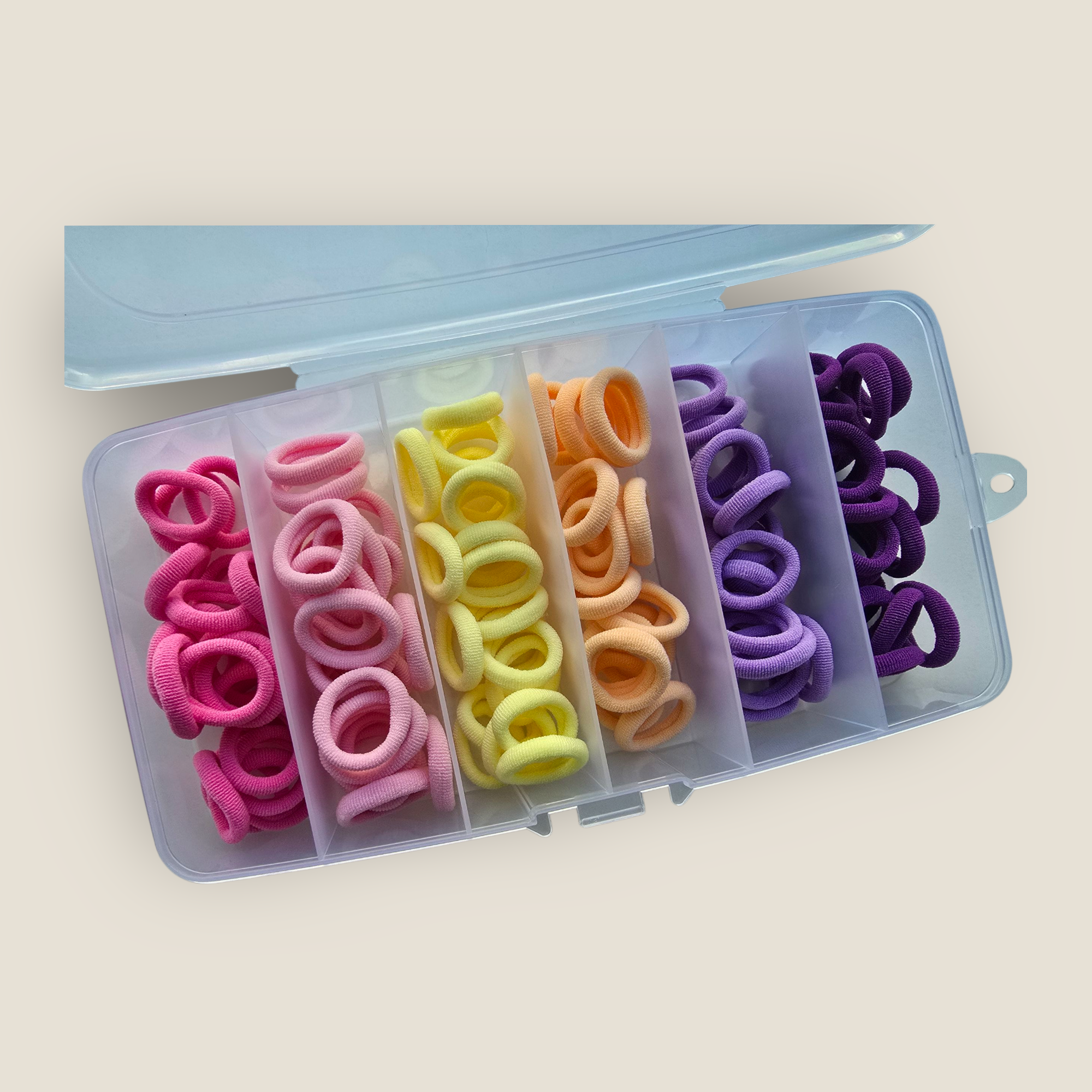Elastiekjes set box pastel pink