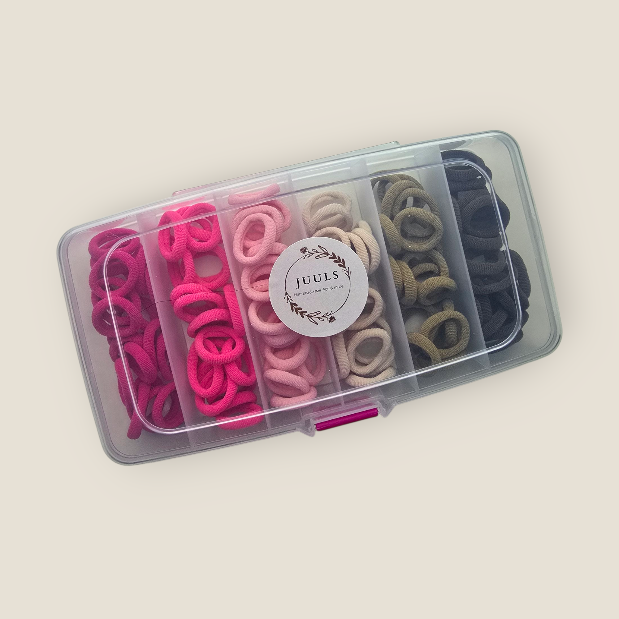 Elastiekjes set box pink