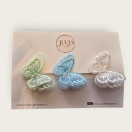 Hairclips Butterfly Pastel - Blue set