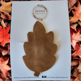 Haarspange autumn eiken blad brown