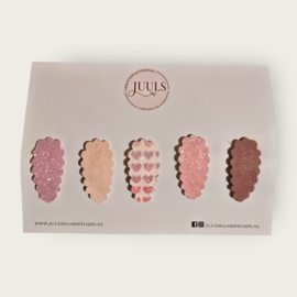 Hairclip set - hearts glitter