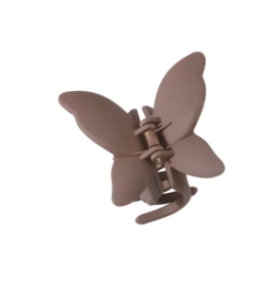 Hairclip butterfly mat taupe BIG!