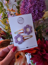 Spring collection hairclips flower purple