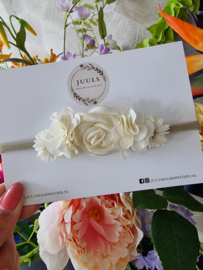 Haarbandje bridesmaid white rose