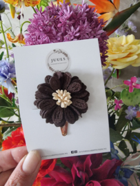 Hairclip Blossom Brown