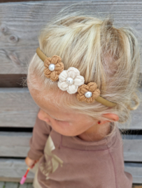 Diadem knotted daisy brown-crème-brown