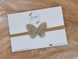Hairband butterfly champagne