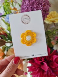 Spring collection anti slip hairclip knotted flower yellow