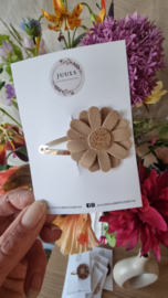 Hairclip Big Flower champagne