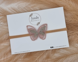 Hairband butterfly light pink