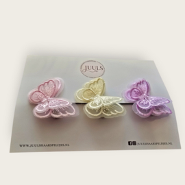 Hairclips Butterfly Pastel - Pink set