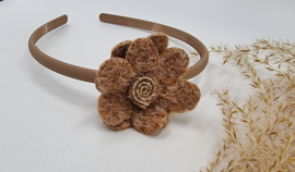 Diadeem wol Flower Brown