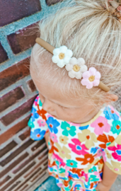 Diadeem Nude&pink daisy