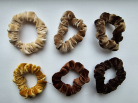 Scrunchie set autumn beige - brown