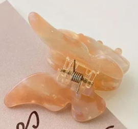 Haarclip Butterfly peach