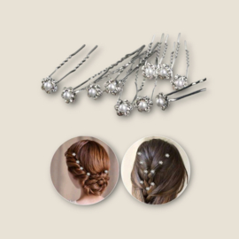 Schuifspeldjes Flower Pearl (6 stuks)