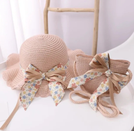 Summer hat bow pink + BAG