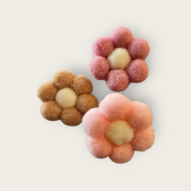 Hair elastic Flower - beige, pink, light pink