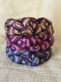 Knotted headband autumn purple