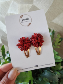 Leder Blume Red