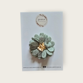 Hair elastic blossom - mint green