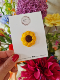 Spring collection anti slip hairclip sunflower