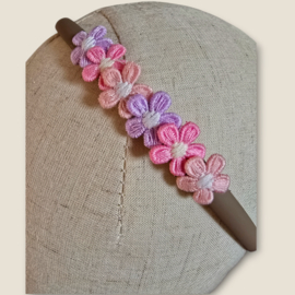 Diadeem little flowers - lila pink