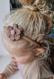 Diadeem wol Flower Brown