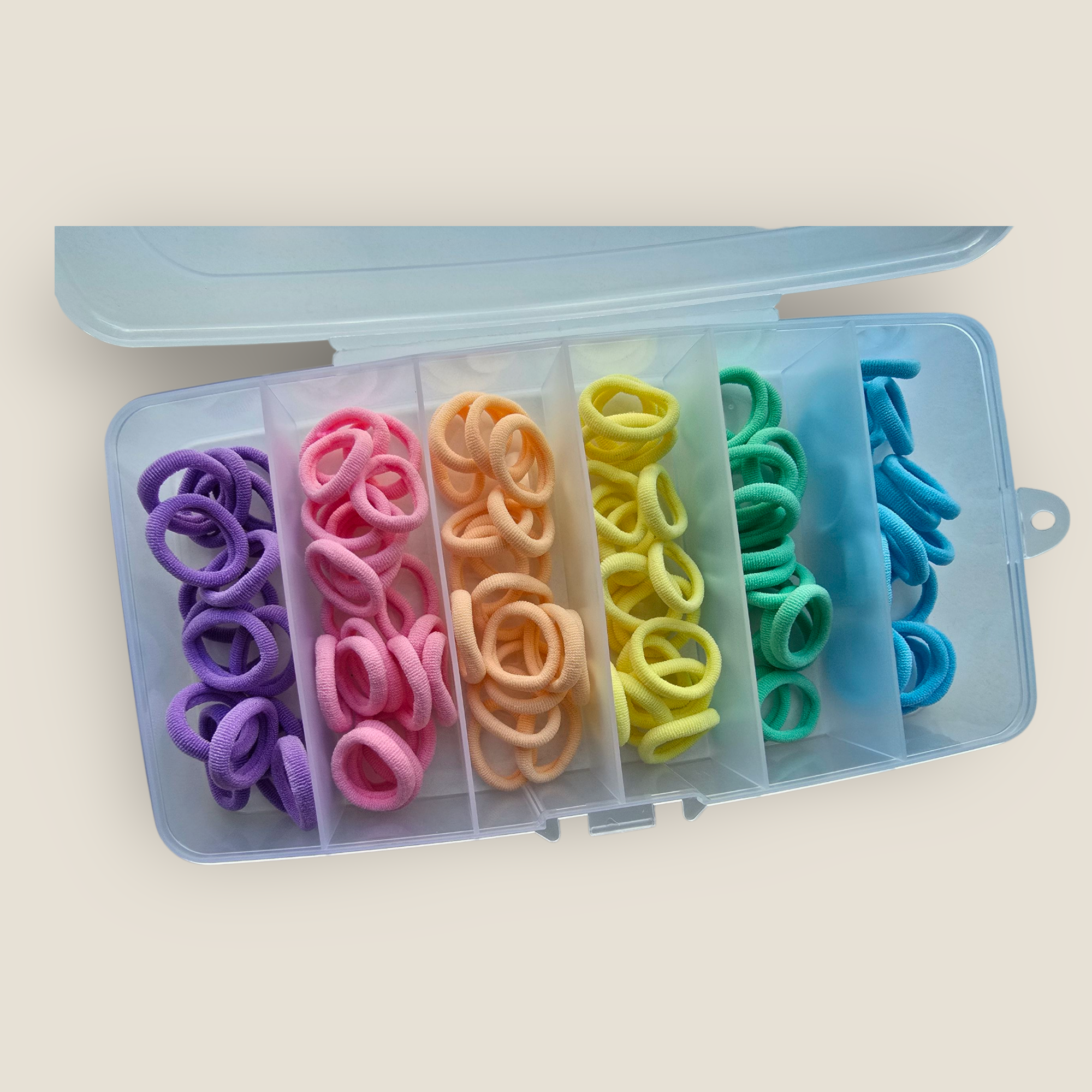 Elastiekjes set box pastel