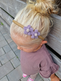 Diadeem teddy flower mauve