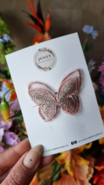 Haarspange anti slip butterfly light pink