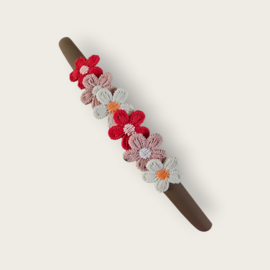 Diadeem little flowers - red pink