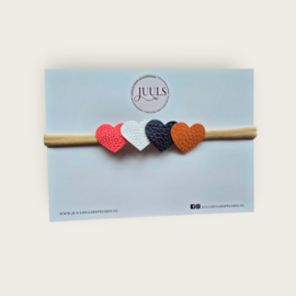 Kingsday Elastisch haarbandje - hearts