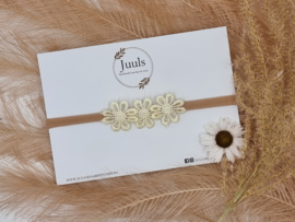 Hairband flower crème