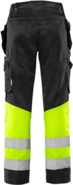 HIGH VIS GREEN WERKBROEK, GERECYCLED POLYESTER