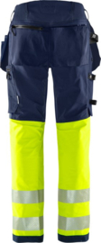 HIGH VIS GREEN WERKBROEK STRETCH, GERECYCLED POLYESTER