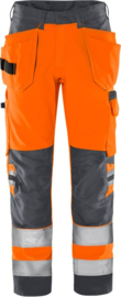 HIGH VIS GREEN WERKBROEK, GERECYCLED POLYESTER