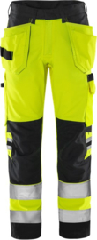 HIGH VIS GREEN WERKBROEK, GERECYCLED POLYESTER